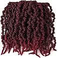 Kori Koli 3 Packs Short Curly Spring twist Braids Synthetic Crochet Hair Extensions 10 inch 15 strands/pack Ombre Crochet Twist Braids Fiber Fluffy Curly Twist Braiding Hair Bulk (T1B/BUG#)