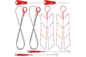 PATELAI 2 Set Hydration Bladder Cleaning Kit, 8 in 1 Reservoirs Water Bladder Cleaning Brush Kit Includes Flexible Long Brush for Hose Small Bite Valve Brush Big Brush Drying Collapsible Bladder Frame