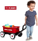 Radio Flyer Push & Pull Walker Wagon with Garden Tools Red 2-in-1 view 8