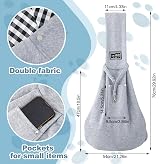 Zuimei Puppy Sling Dog Cat Carrier Front Carrier Grey Small Pet Bag view 7