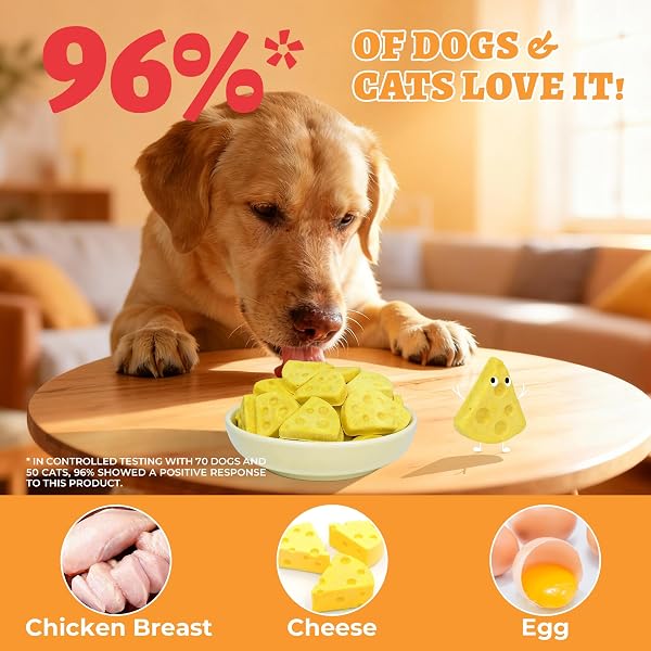 WELLIX FREEZE-DRIED CHEESE TREATS FOR DOGS & CATS 7.41OZ – TRAINING SNACKS