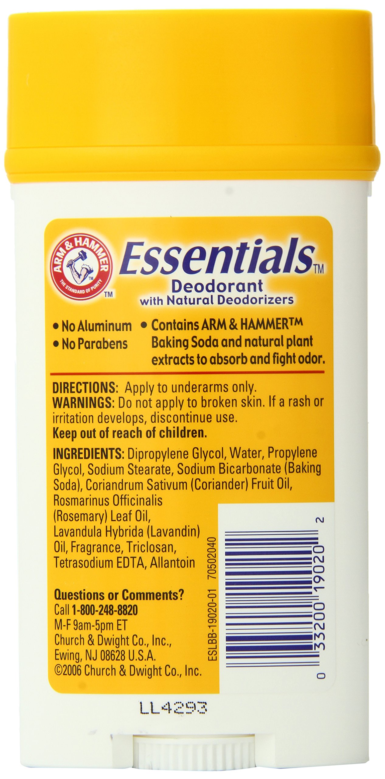Arm and Hammer Essentials Deodorant, Fresh, 2.5 Ounce (Pack of 6) eBay