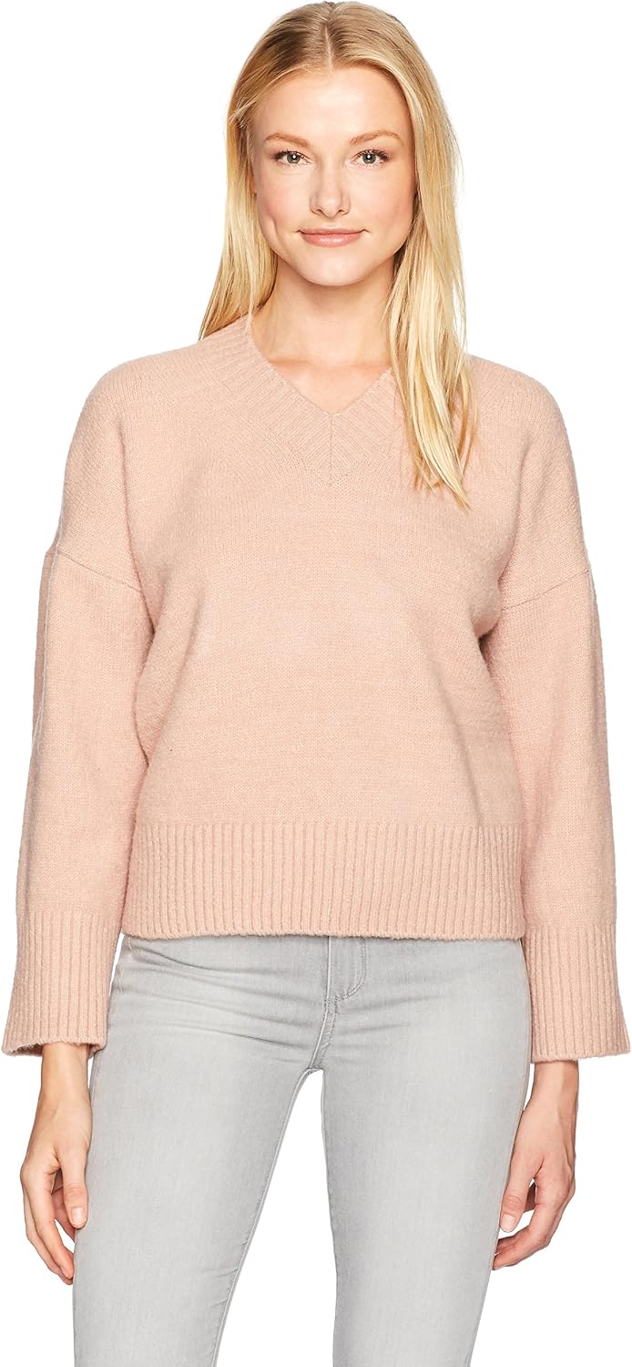 V Neck Drop Shoulder Sweater Hotsell 
