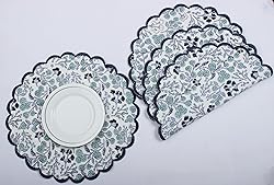 Ridhi Bo-ho Round Place Mat Double Layer Floral