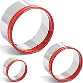 3Pcs Round Cookie Cutters 3", 4", 5", Circle Biscuit Cutter, Large Cookie Cutters, Small Cake Cutter, Dough Cutter, Unique De