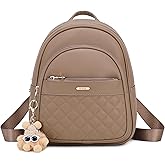 BAGOK Mini Leather Backpack Purse for Women, Small Backpack Purse with Cartoon Charm, Cute Fashion Bag for Girls & Teens