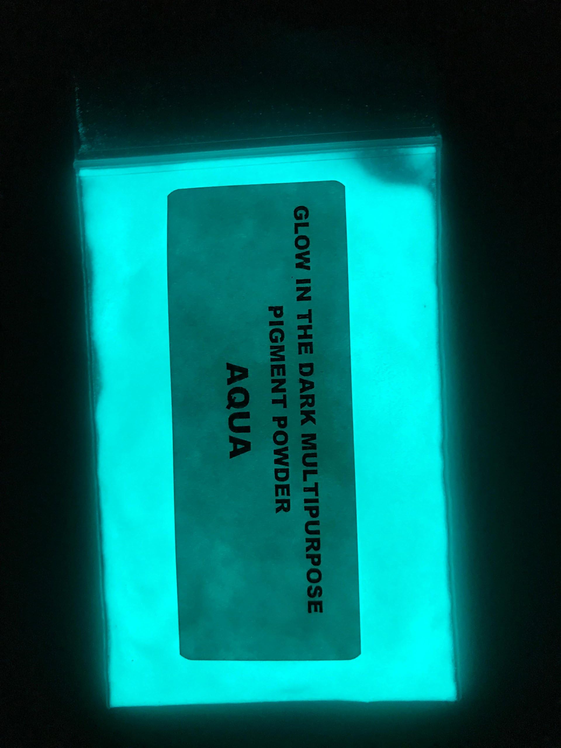 Aqua Glow in The Dark Multipurpose Pigment Powder 1.5Oz