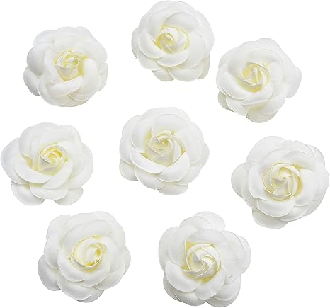 Amazon Com Silk Flowers In Bulk Wholesale Fake Flowers Heads Artificial Flowers Fabric Wedding Party Decoration Wedding Shoes Silk Flower Silk Accessories 20pcs 4 5cm Milk White Home Kitchen