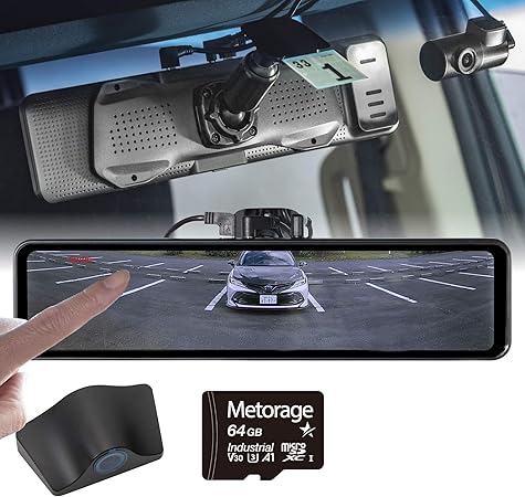 Amazon ドライブレコーダー ミラー型 インナーミラー スマートルームミラー 1年保証 前後 2カメラ フロントカメラ別体 広角 交通事故 記録 あおり防止 接触事故 ドラレコ ノイズ対策済 衝撃録画 駐車監視対応 フルhd Sh2 Sdカード 車 バイク 車 バイク