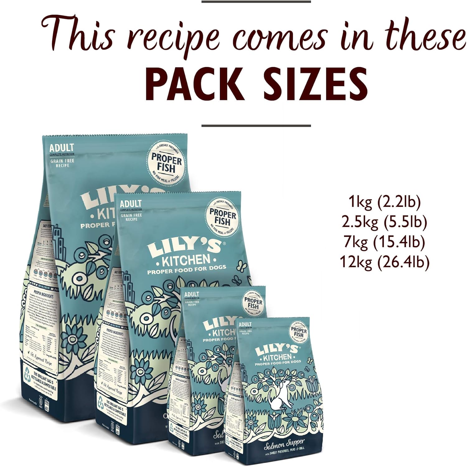 Lily’s Kitchen Made with Natural Ingredients Adult Dry Dog Food Salmon Supper Balanced Nutrition 7kg Bag, 7 kg (Pack of 1) - Image 5