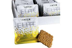Zentein Elite Squares - Honey Peanut Crisped Rice, 12x38g Individual Squares, 10g of Protein in Each Square Enriched with a S