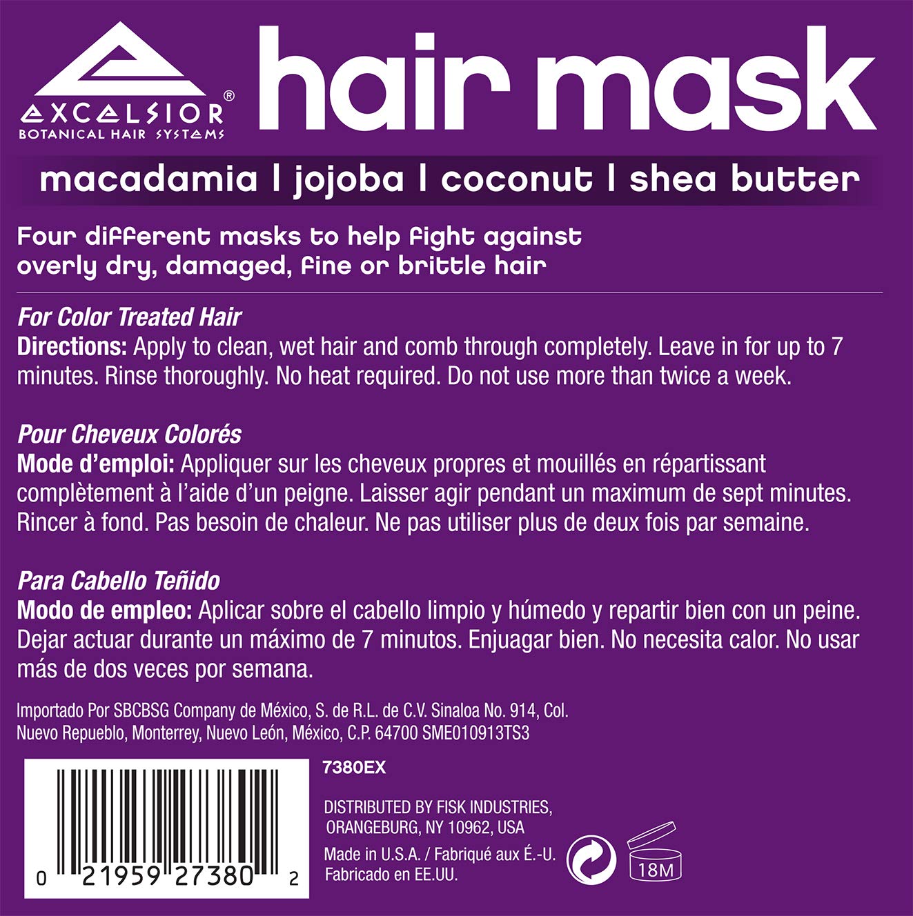 Amazon Com Excelsior Hair Mask Collection 6 Oz 4 Count Beauty