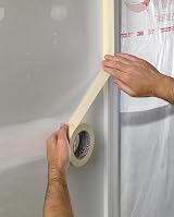 Scotch Utility Masking Tape 3 Rolls 30mm x 50m Beige Indoor Decorating PEFC view 3