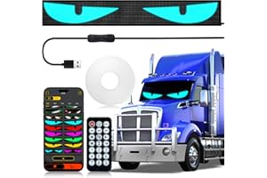 CRILEAL 52.4" Heavy-Duty Truck LED Devil's Eye Light Bar - Professional Grade Programmable Dynamic Lighting System with Dual Bluetooth APP & Remote Control - for Semi-Truck/Windshield Modification