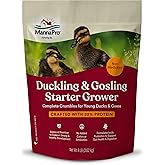 Manna Pro Duck Starter Grower Crumble with Probiotics, 8 lb Bag | Complete Duckling Feed, Added Probiotics, Supports Healthy Growth &amp; Digestion, For Ducks &amp; Young Geese