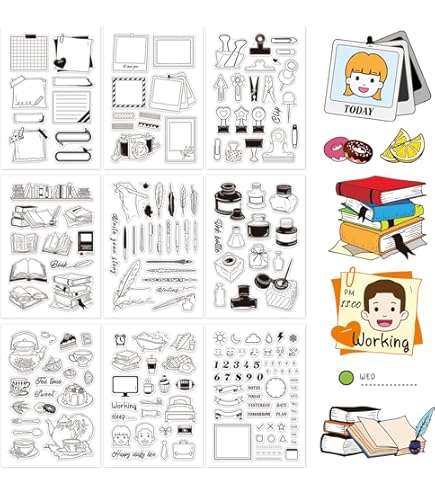 Lot De Tampons Transparents Et Matrices De Découpe Pour La Fabrication De Cartes, Le Scrapbooking, Les