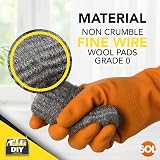 SOL 48pk Steel Wool Pads Fine Wire Wool for Polishing Buffing Rust Removal view 7