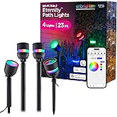 Enbrighten Vibe Eternity Path Lights, 23ft, 4 RGBWIC LEDs, Weatherproof, Perfect for Garden, Pathway, and Home Exterior Lighting, Smart App Control, Compatible with Alexa, Google Home, 85966