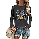 Christian Shirt for Women Jesus Faith Tshirt Religious Shirts Bible Verse Graphic Tees Christian Long Sleeve Tops