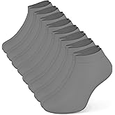 Mens Ankle Socks, 8 Pairs Premium Cotton Non Slip Short Casual Low Cut Socks