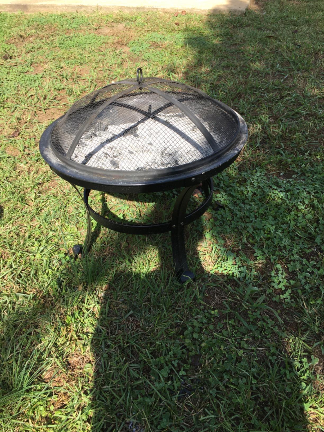 KingSo Fire Pit, 22" Fire Pits Outdoor Wood Burning Steel BBQ Grill