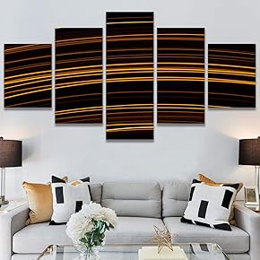 SIGNWIN 5 Panel Canvas Wall Art Modern Art...