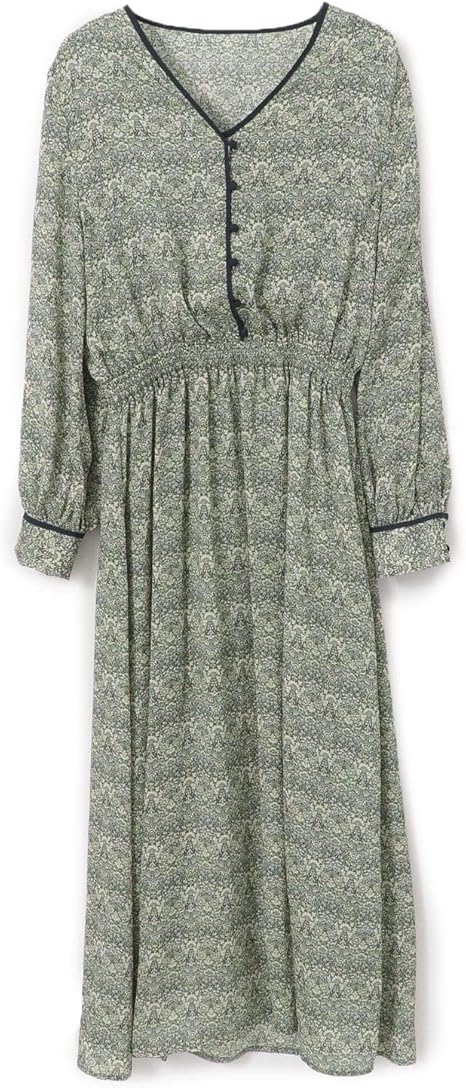 Amazon Co Jp センスオブプレイス ワンピース ドレス パイピングウエストマークワンピース レディース 14 26b016 L Green One 服 ファッション小物