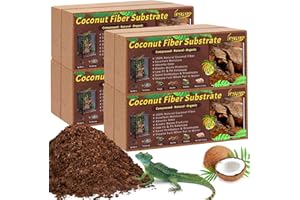 Legigo 8 Pack Compressed Coconut Fiber Substrate - 100% Organic Coconut Fiber Brick Bedding for Reptiles, Natural Coco Husk S