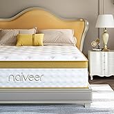 Naiveer Cooling Gel King Size Mattress 14 Inch Memory Foam Hybrid for Back Pain & Pressure Relief, King Mattress in A Box with Pocket Springs, Medium Firm Feeling with CertiPUR-US Certified