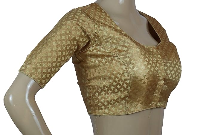 Women's golden Banasari Silk Blouse