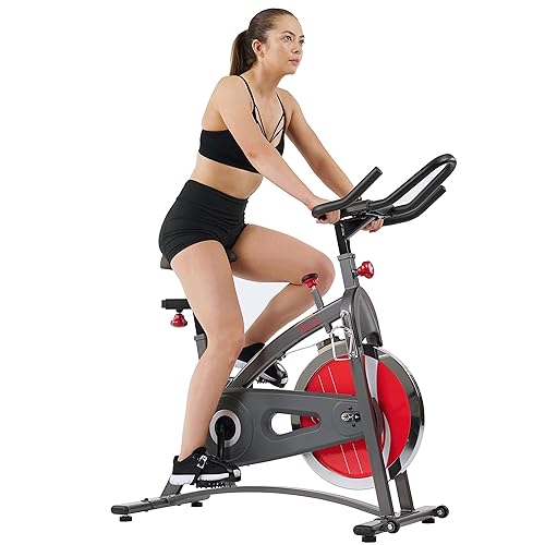 Sunny Health Fitness Indoor Cycling Exercise Bike with LCD