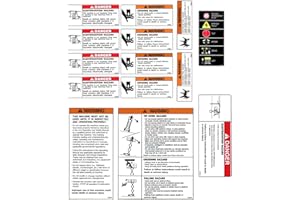 BILLS LIFT Bill’s Lift Universal Scissor Lift Decal Kit for Industrial Aerial Lift Trucks & Equipment, OSHA Compliant Detailed Safety Stickers with Dangers, Warnings & More | Mobile Aerial Work Platform Lifts