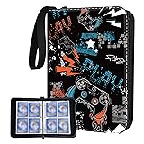 Game Card Book,4-Pocket Book For 480 Cards,60