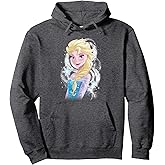 Disney Frozen Elsa Snowflake Swirls Graphic Hoodie Pullover Hoodie