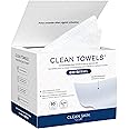 Clean Skin Club Clean Towels XL®, 100% USDA Biobased Face Towel, Disposable Face Towelette, Eczema Association Accepted, Make