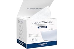 Clean Skin Club Clean Towels XL®, 100% USDA Biobased Face Towel, Disposable Face Towelette, Eczema Association Accepted, Make
