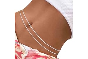 Wriidy Waist Chain Silver Beads Belly Chain Gold Women Dainty Body Jewelry Accessories for Beach