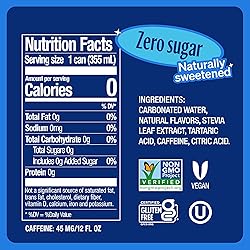 Zevia Zero Sugar Soda, Cola, 12 oz Cans
