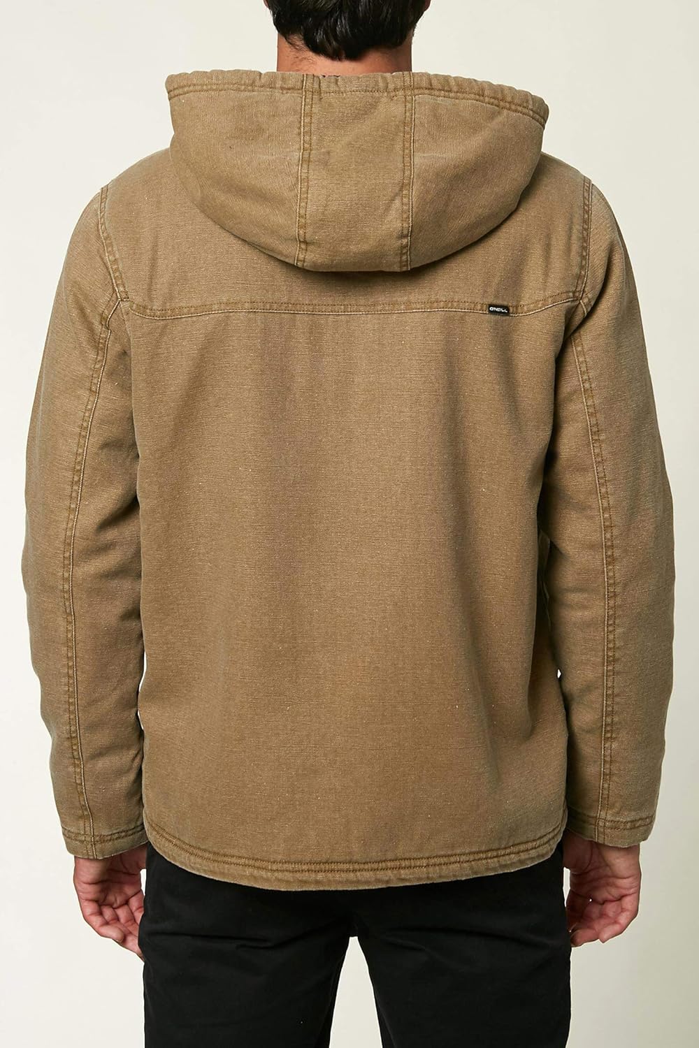 O'NEILL Men's Hooded Zip Up Canvas Jacket (Tobacco/Chapman, XL): Clothing