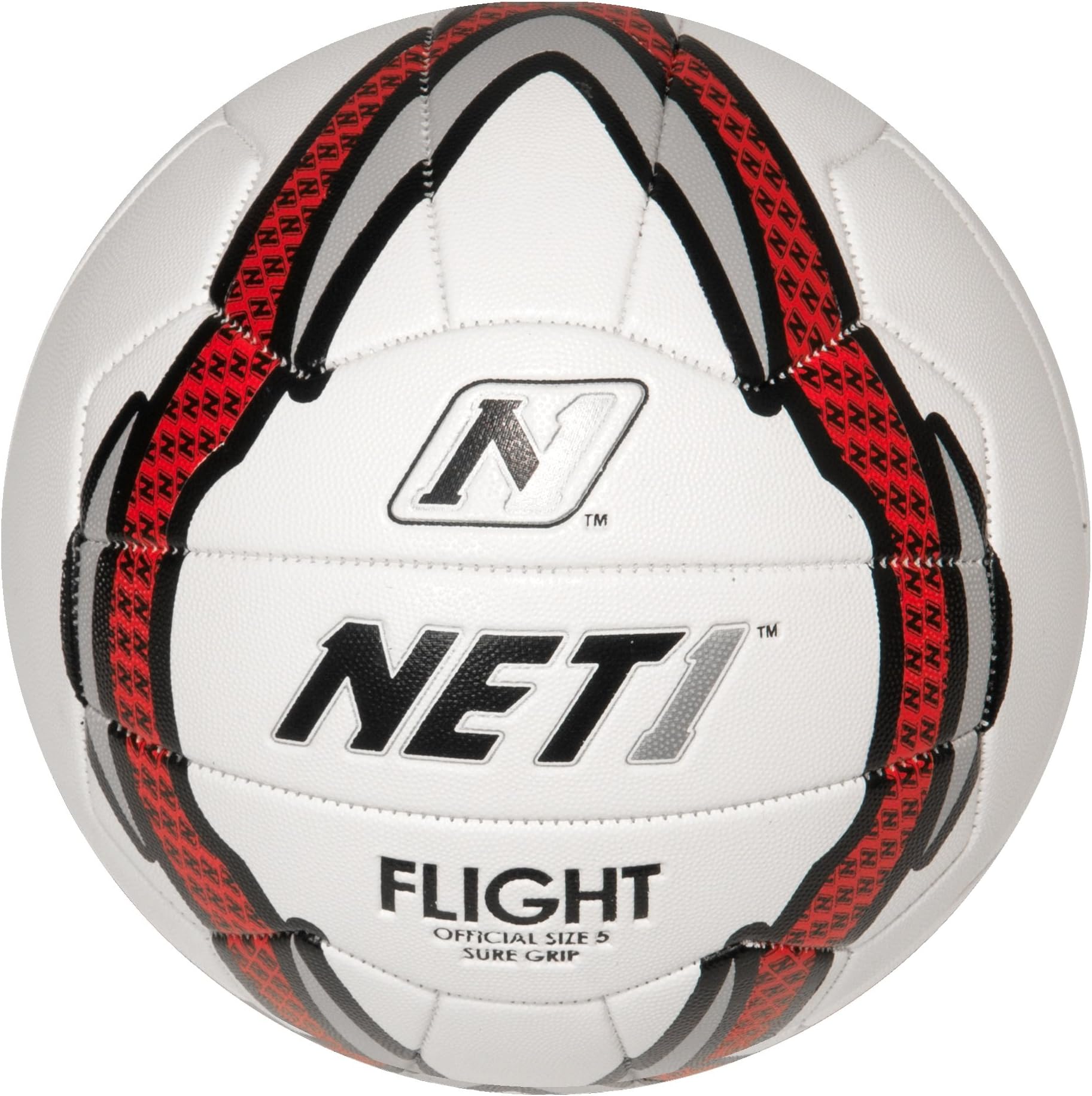 Net1 Women's Flight Netball - White/grey/red, Size4