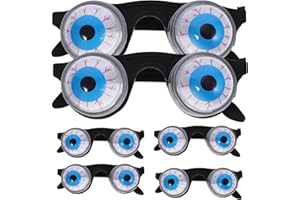 STOBOK Scary Disguise Eyeball Glasses Funny Spring Eyeball Glasses for Halloween Costume Party,Pack of 6