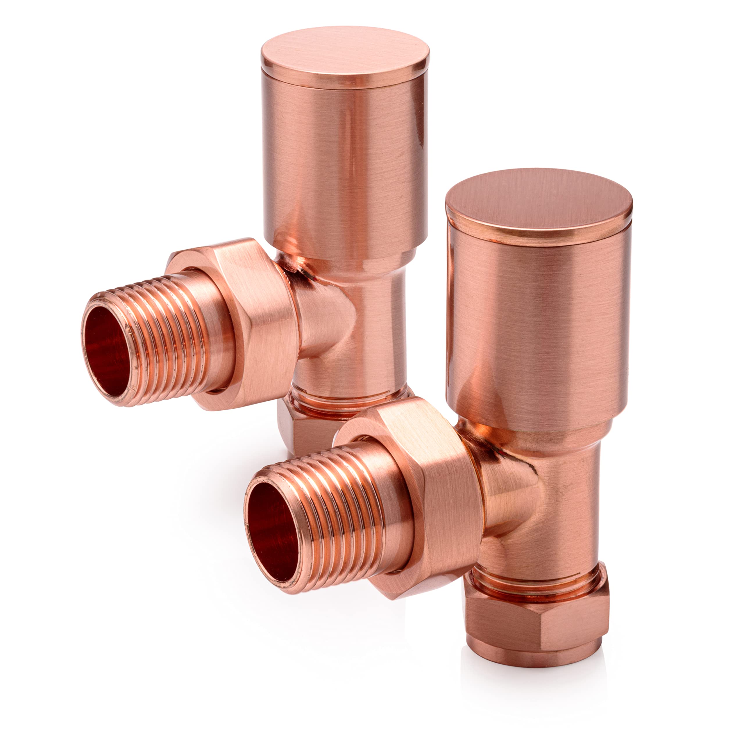 Sandy Beach Radiator Valve - Radiator Valves Set for Bathroom Radiator Towel Rail, Copper Radiator Valves, Angled Radiator Valves, Towel Radiator Valves - Durable & Efficient Valve for Radiators 15mm