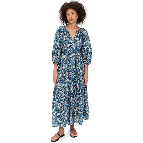 Apiece Apart Women's Trinidad Dress, Indigo Jardin Block Print, S at Amazon  Women's Clothing store
