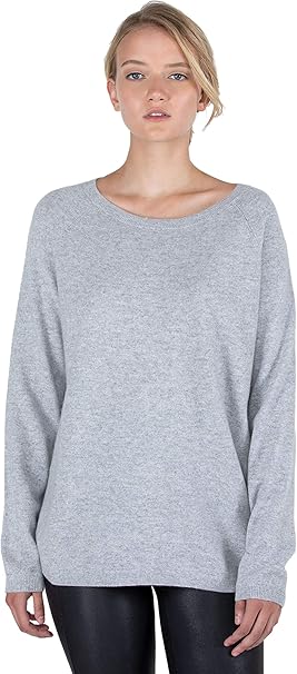 J Cashmere Women S 100 Cashmere Slouchy Raglan Sleeve Boatneck Sweater
