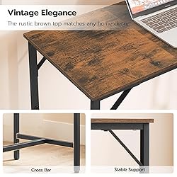 HOOBRO Bar Table with Charging Station, Rectangular
