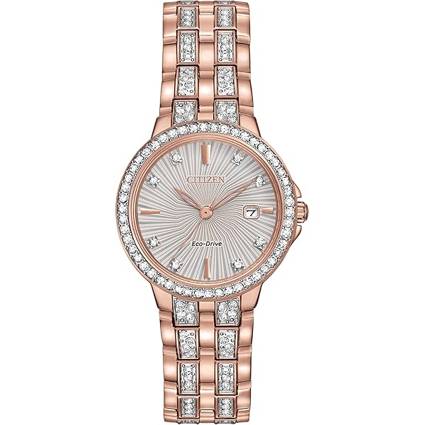 Amazon.com: Citizen Ladies Eco-Drive Crystal Eco Watch, Rose Gold