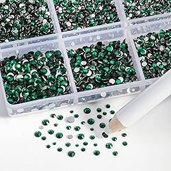 Beadsland 7200pcs Flatback Rhinestones,Green
