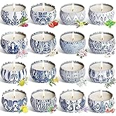 Set of 16 Pack Scented Candle Gifts Travel Tin Jar Candles for Home 2.5 OZ Scented Candles for Mom for Christmas, Birthday, T
