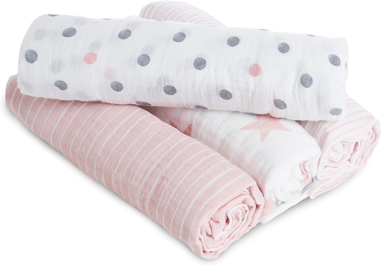 aden by aden + anais swaddle, 100 cotton muslin, 112cm X 112cm, 4 pack