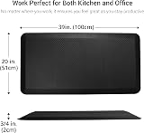 FLEXISPOT Standing Desk Anti-Fatigue Mat 2 cm Thick Black view 3